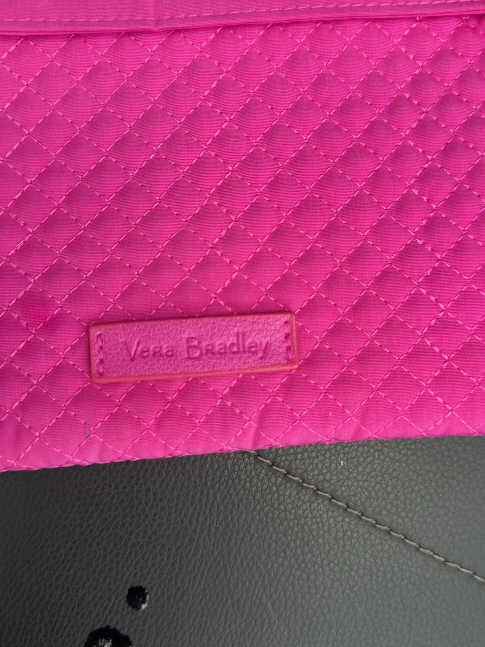 Vera Bradley Quilted Wristlet in Hot Pink